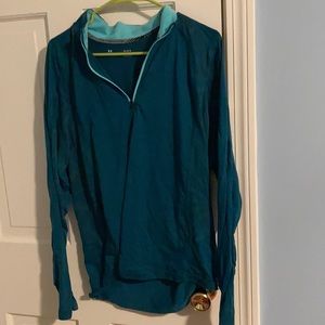 Under armour threadborne heatgear blue long sleeve
